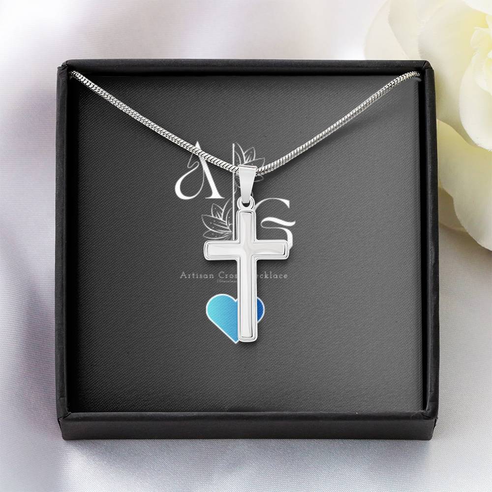 Stainless Steel Artisan Cross Necklace