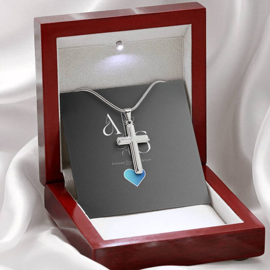 Stainless Steel Artisan Cross Necklace